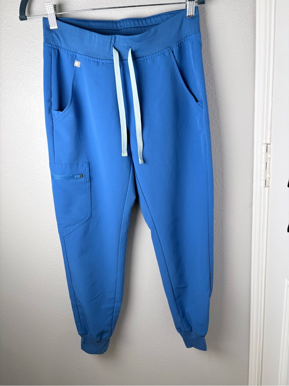 Figs Zamora Women's Royal Blue Scrub Jogger Pants with Drawstring Size XS